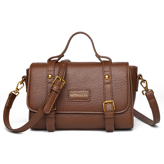 Xpurse  Vintage PU Postman Crossbody Bag