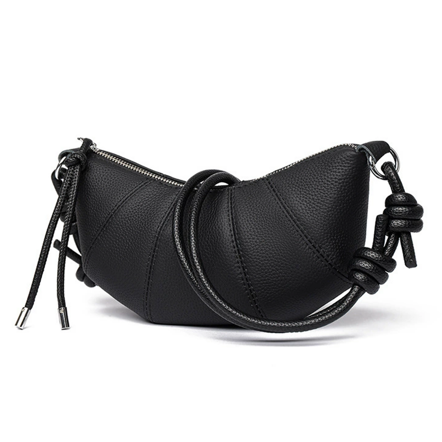Xpurse Vintage Leather Crescent Shoulder Bag