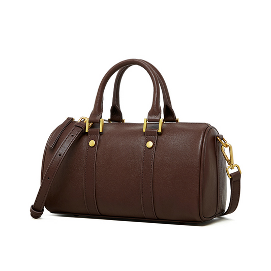 Xpurse Women's Shoulder Bag, Boston Bag, Vintage Leather Crossbody Bag, Adjustable Cowhide Handbag