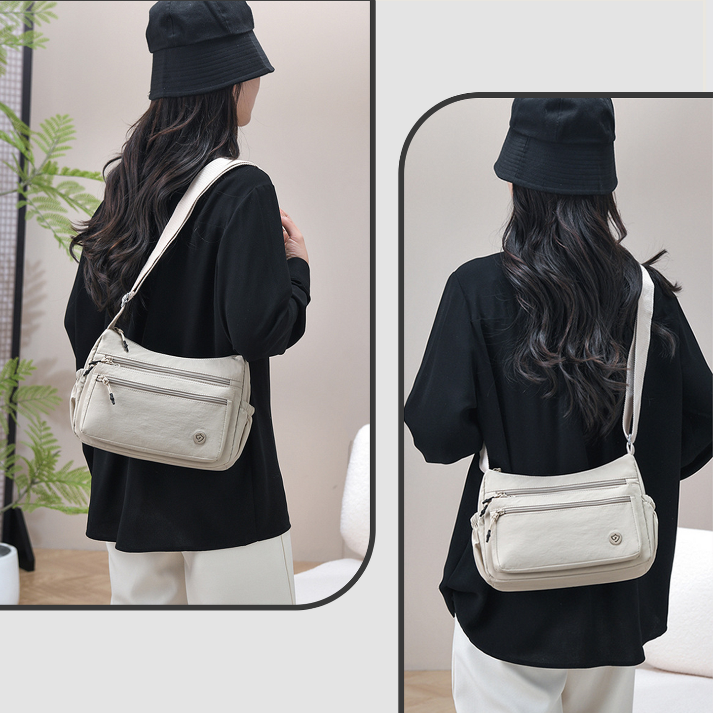 Xpurse Simple Casual Crossbody Multi-Functional Dumpling Bag