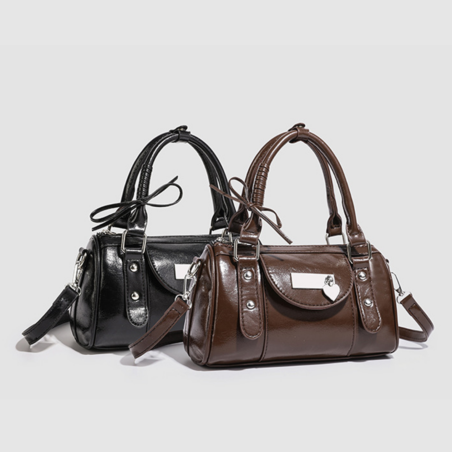 Xpurse Vintage Texture Hardcover Handbag