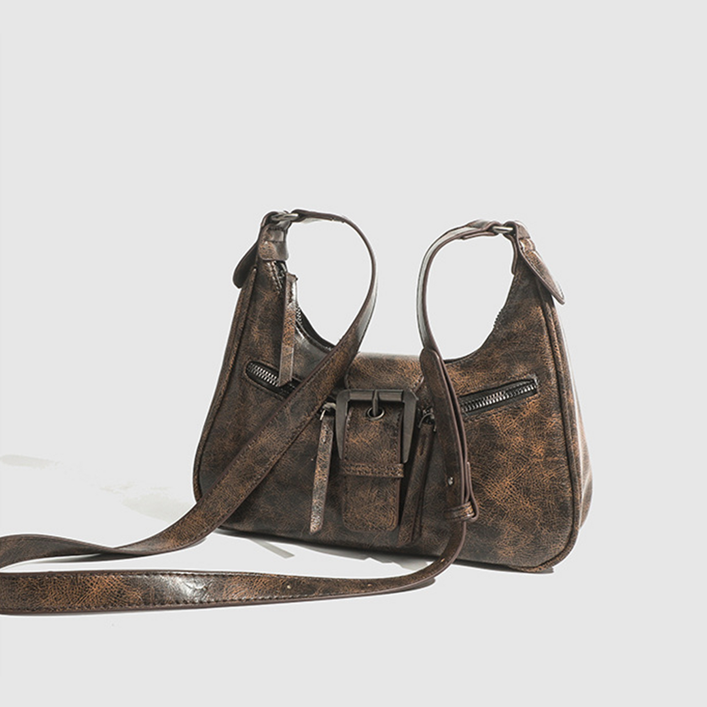 Xpurse Crescent-Shaped Vintage Armpit Bag