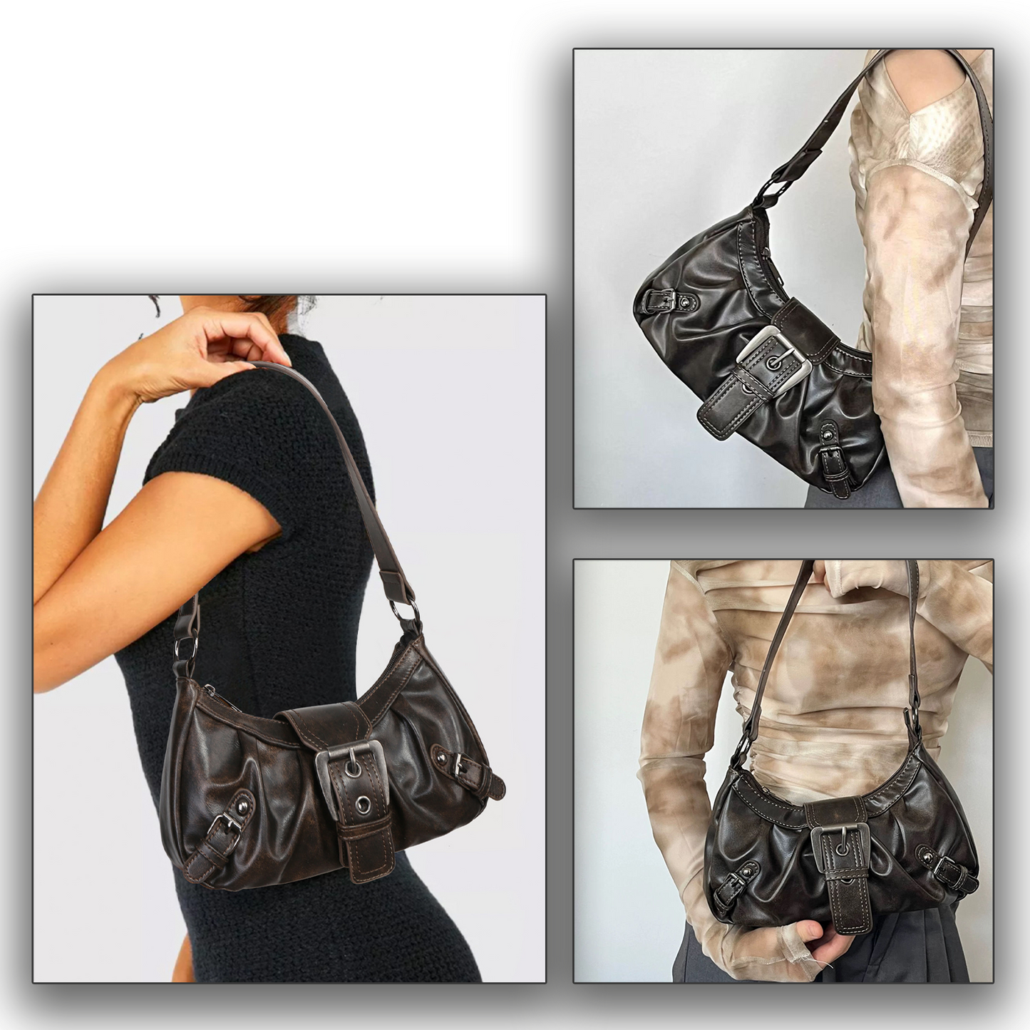 Xpurse Vintage Shoulder Bag Riding Style Underarm Bag