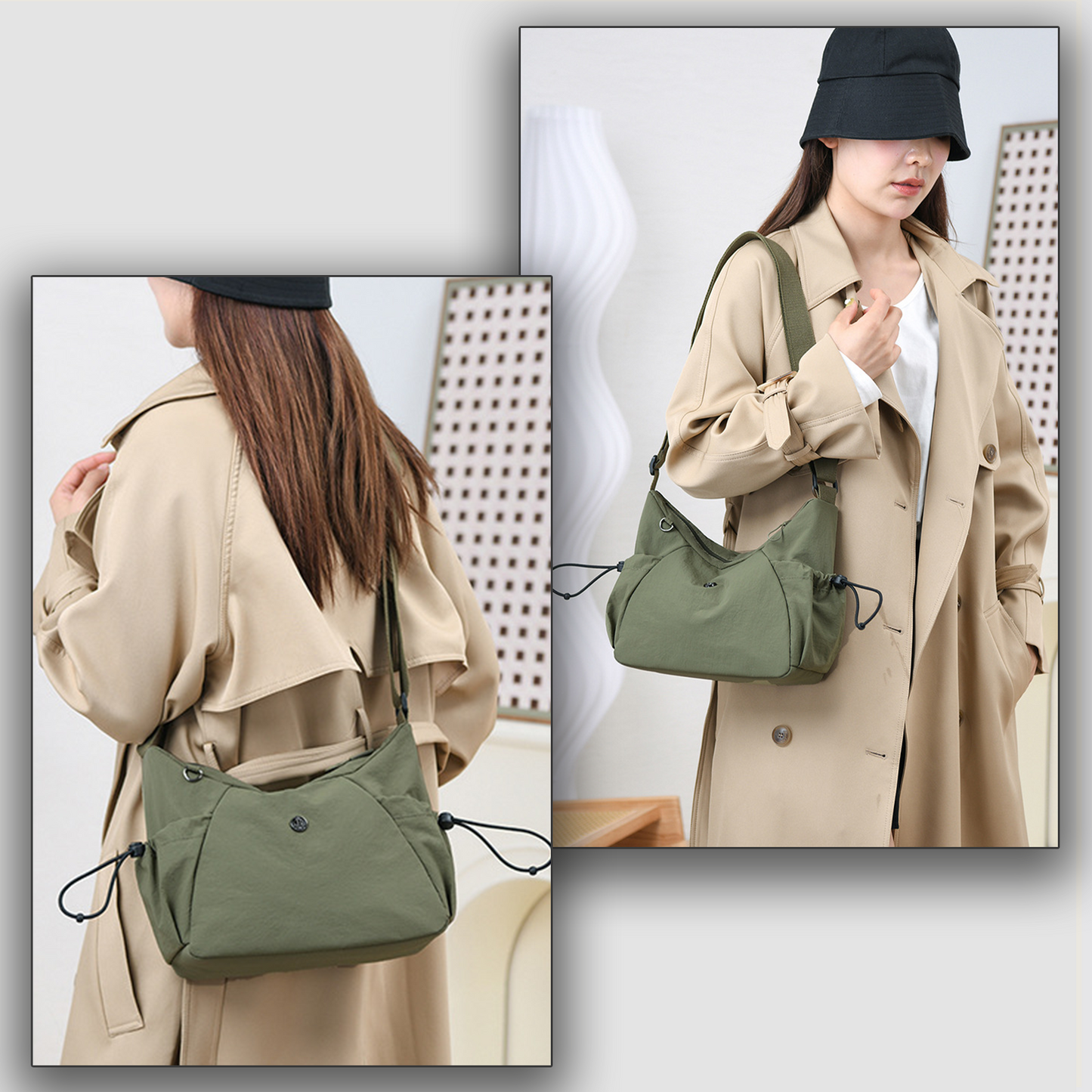 Xpurse Sporty Casual Multifunctional Crossbody Bag