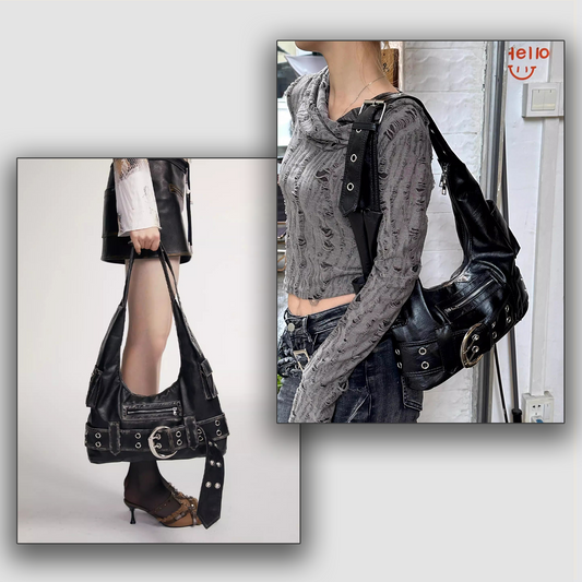 Xpurse Biker Vintage Shoulder Armpit Bag