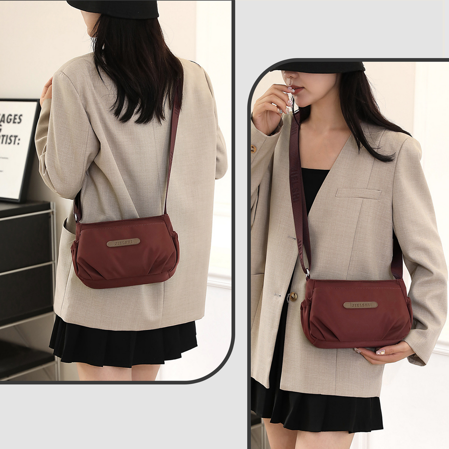 Xpurse Urban Simple Casual Shoulder Crossbody Bag