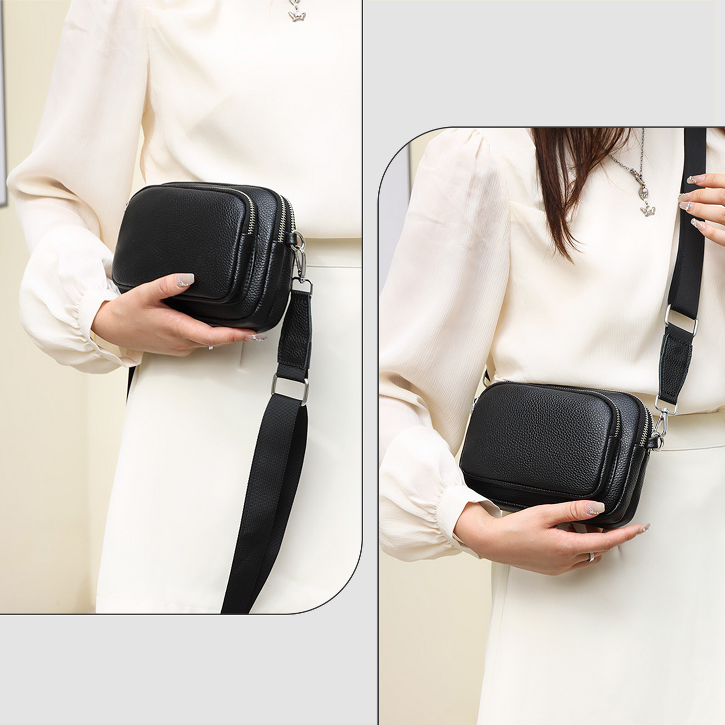 Xpurse Leather High-Capacity Commuter Shoulder Bag