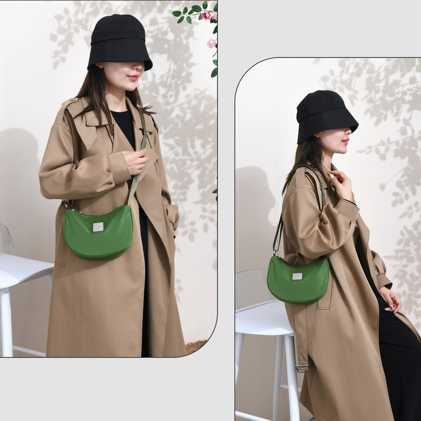Xpurse Casual Crescent Bag Shoulder Bag, Commuter Crossbody Bag