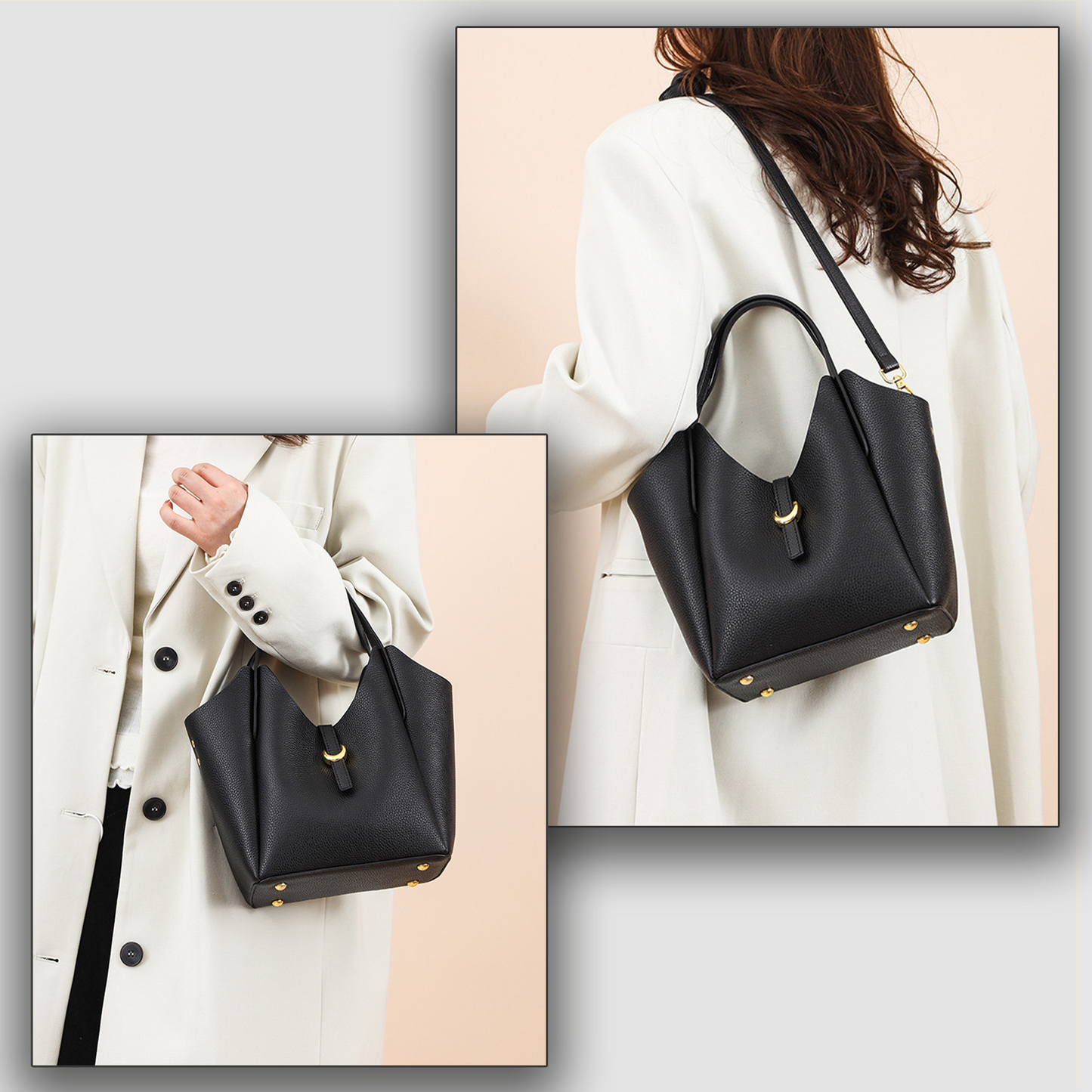 Xpurse Women's High-Capacity Commuter Leather Tote