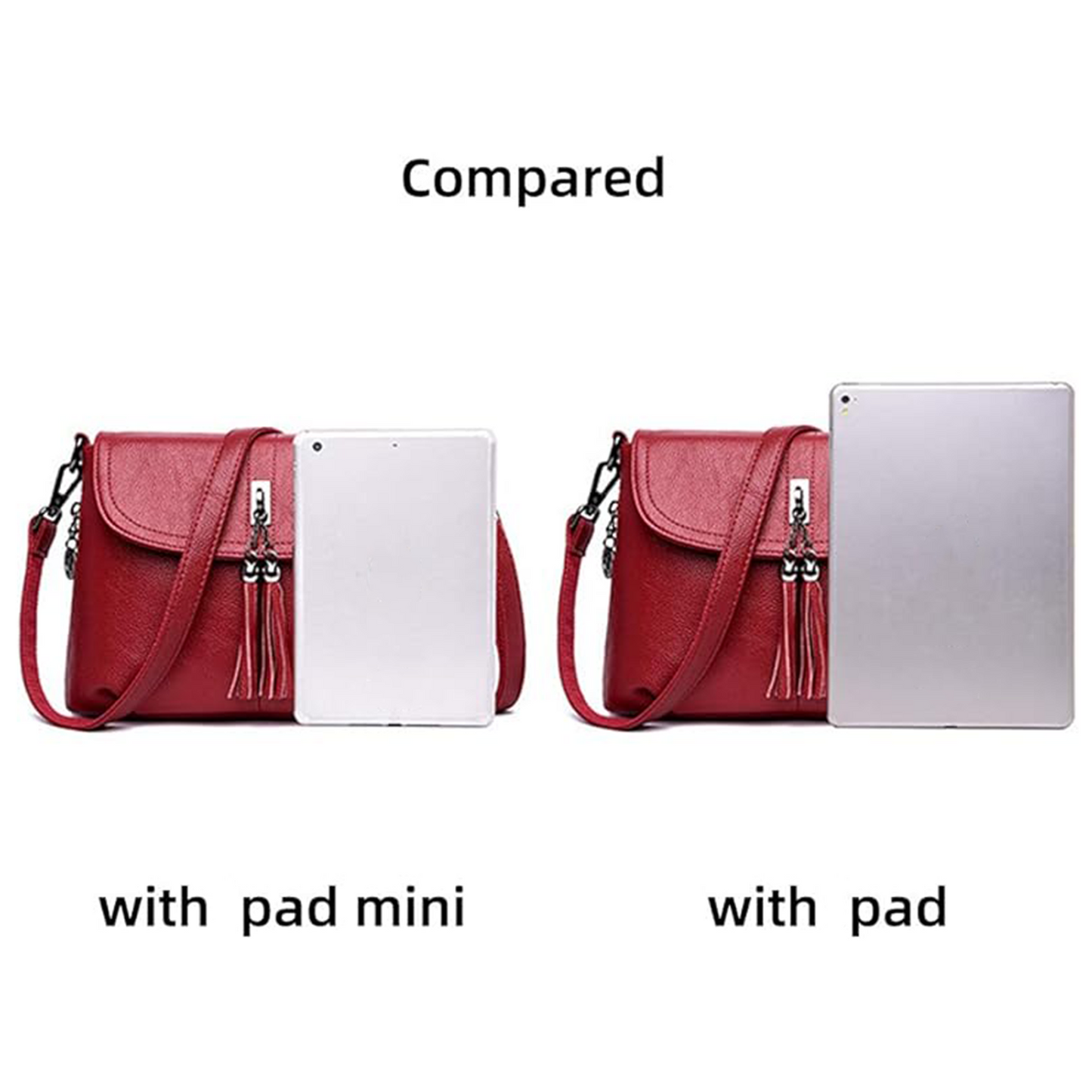 MINTEGRA Crossbody Bag for Women with Tassel Functional Shoulder Purse Saddle Messenger Bag