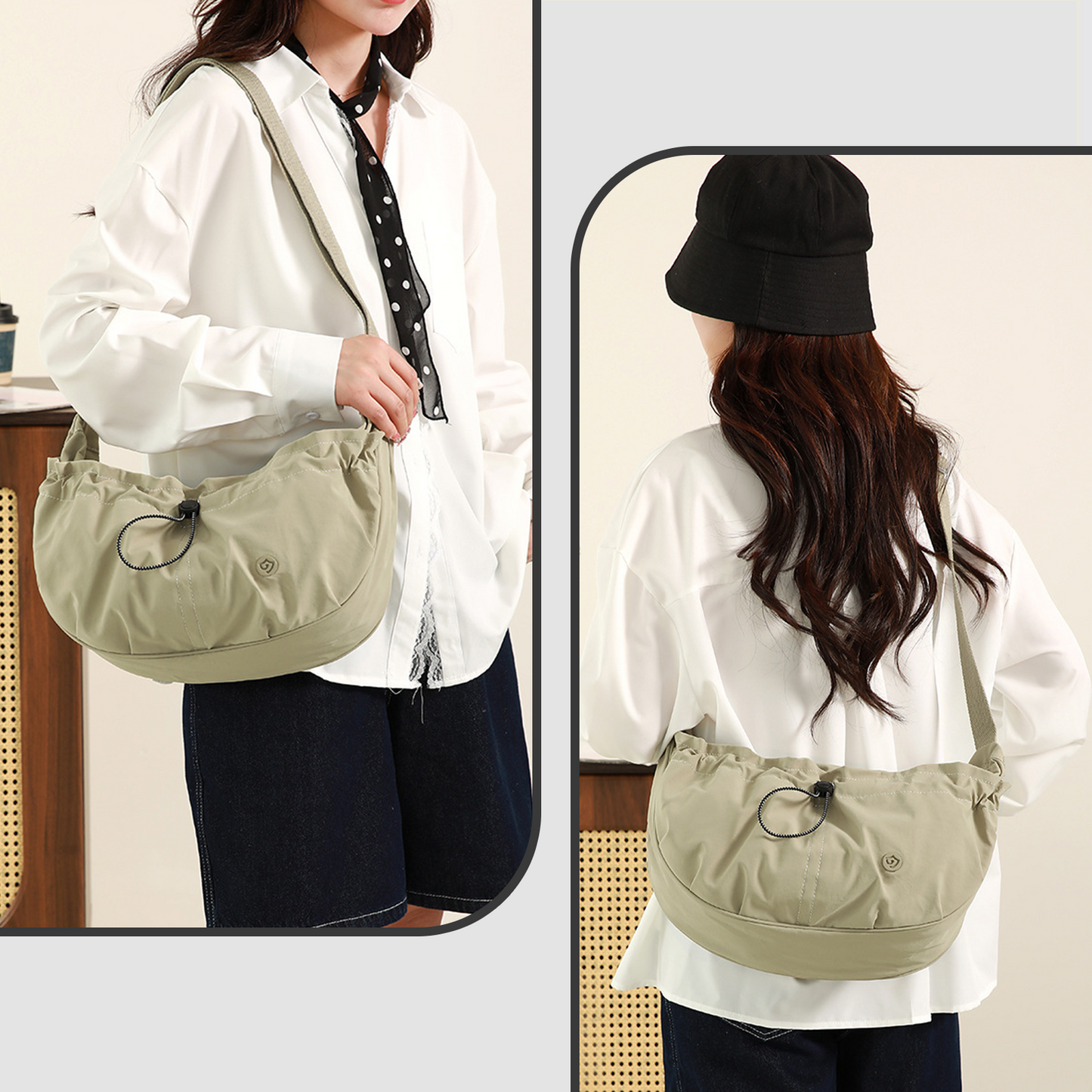 Xpurse Ultra-Light Casual Crescent Shoulder Bag