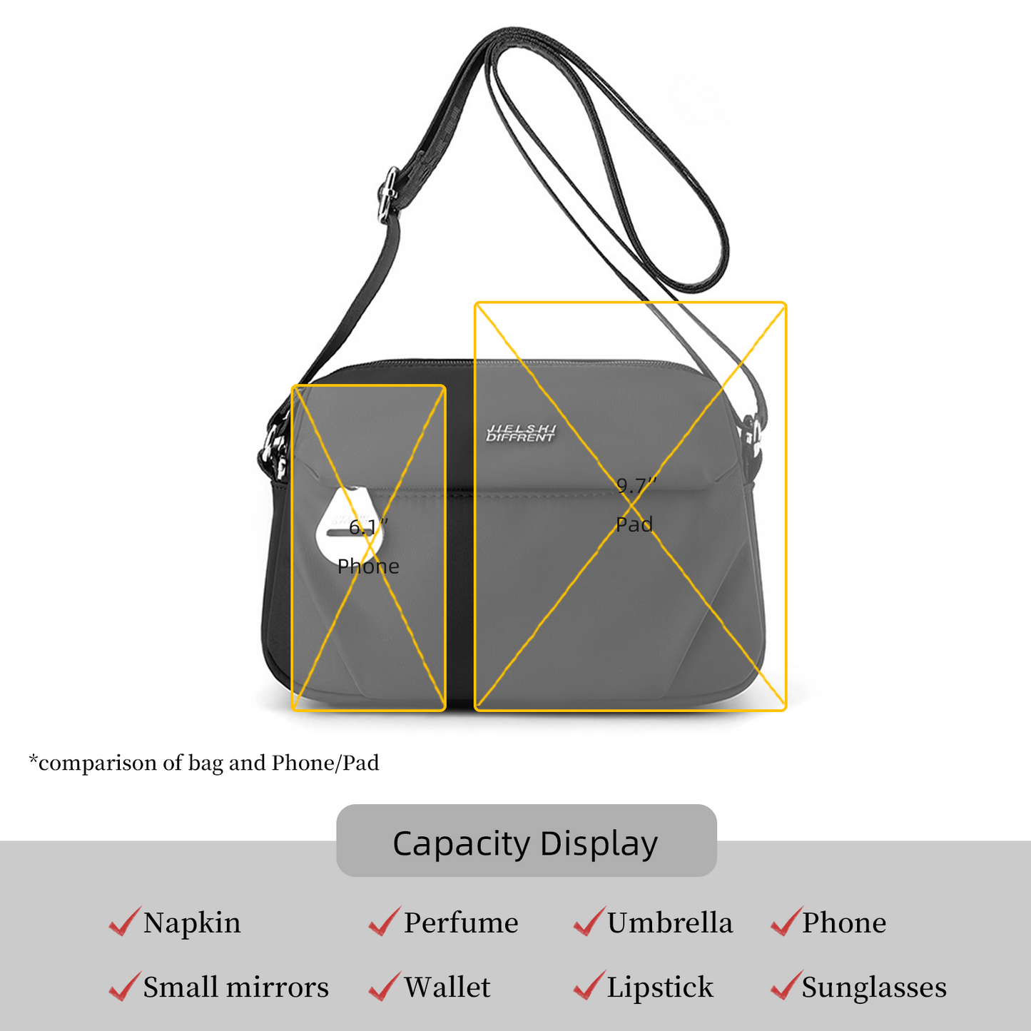 Xpurse Casual Ultra-Light and Simple Crossbody Bag