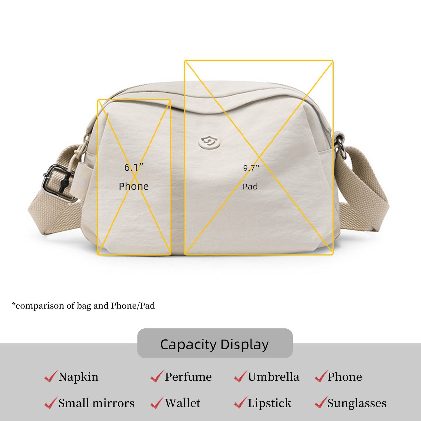 Xpurse Simple Ultra-Light Casual Shoulder Bag