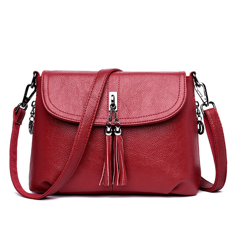 MINTEGRA Crossbody Bag for Women with Tassel Functional Shoulder Purse Saddle Messenger Bag