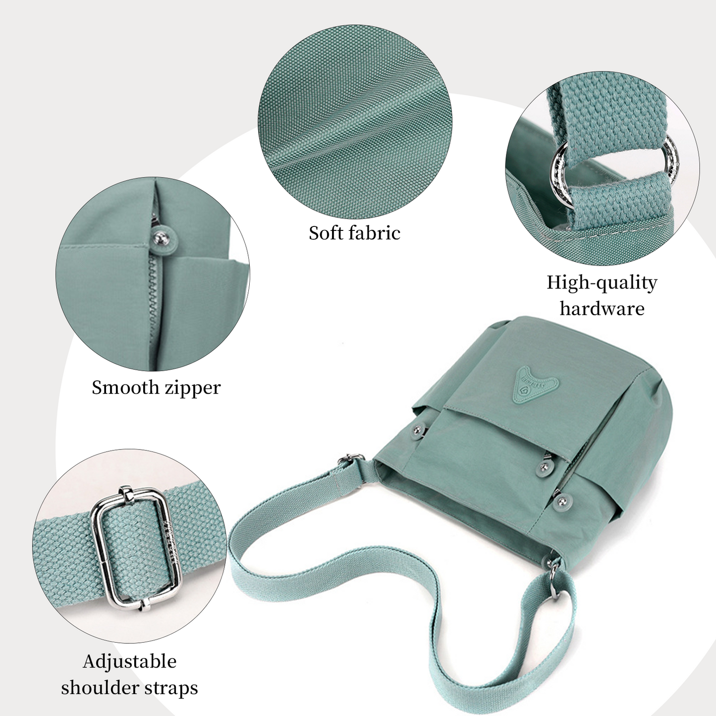 Xpurse Ultra-Light Multi-Pocket Casual Shoulder Bag