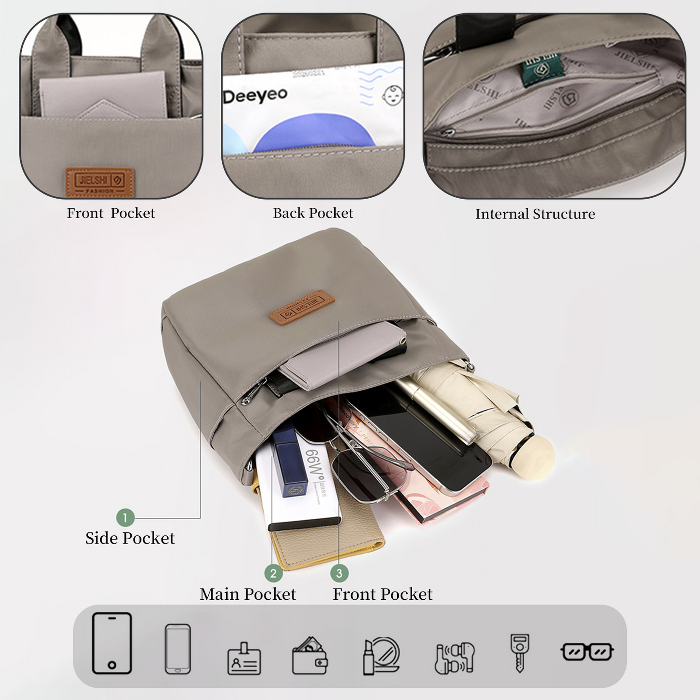 Xpurse Multi-Pocket Ultra-Light Crossbody Bag