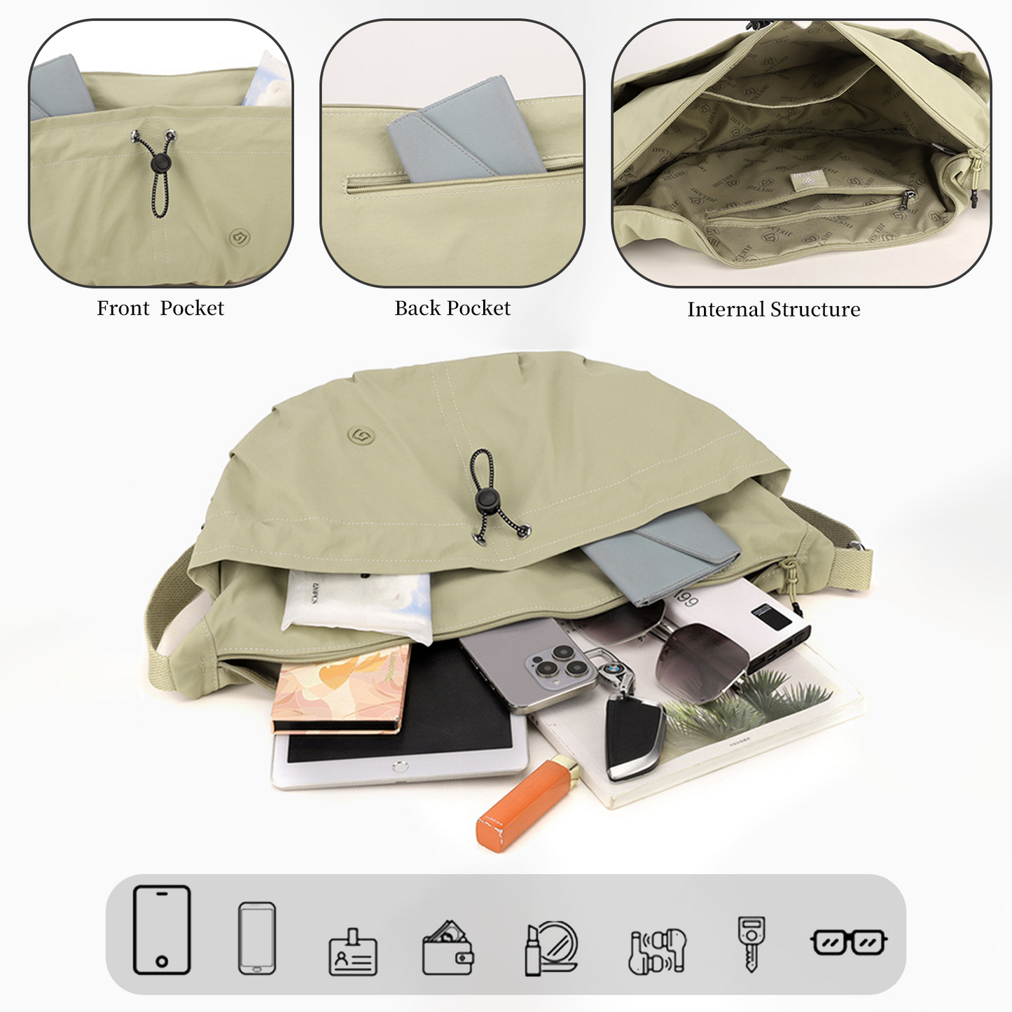 Xpurse Ultra-Light Casual Crescent Shoulder Bag