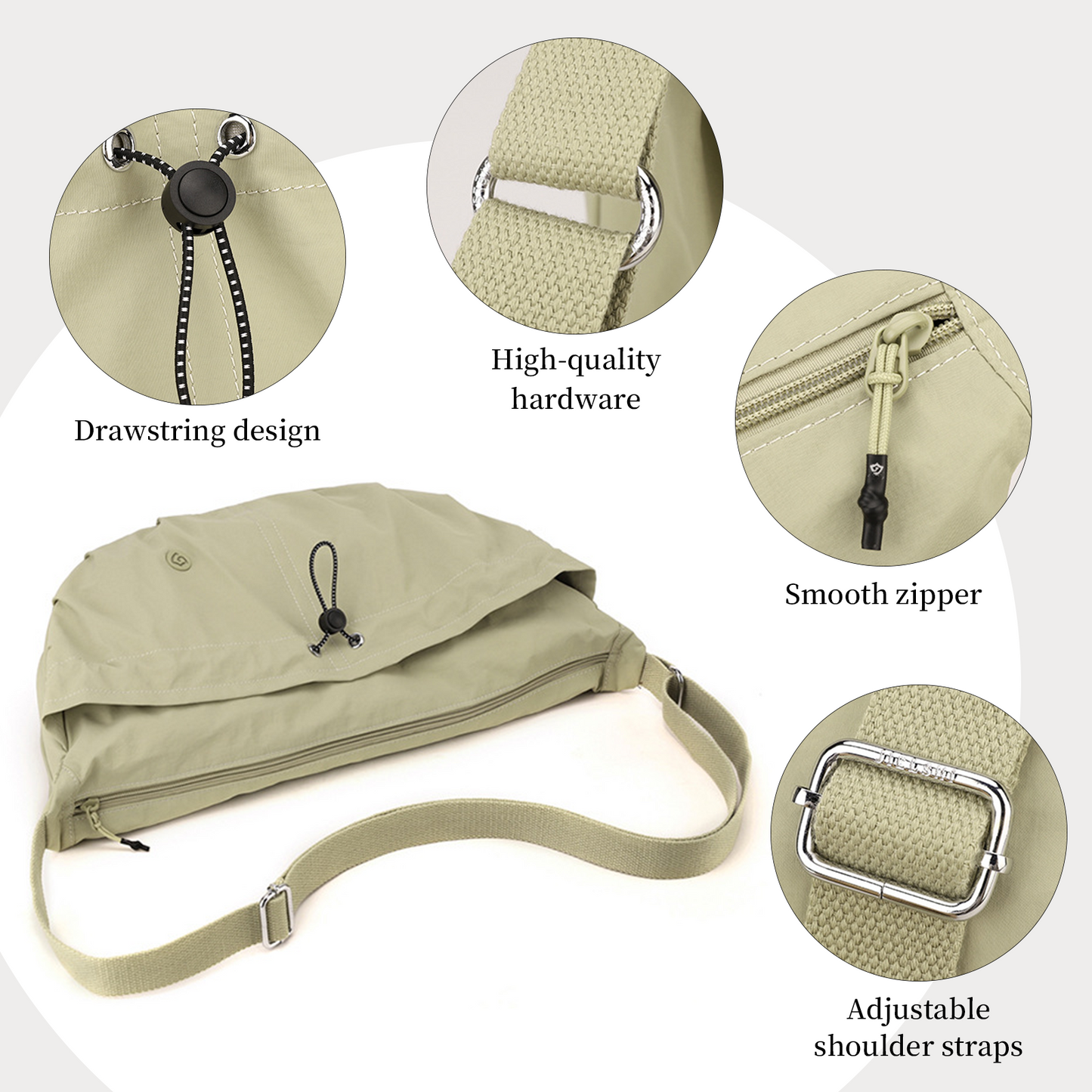 Xpurse Ultra-Light Casual Crescent Shoulder Bag