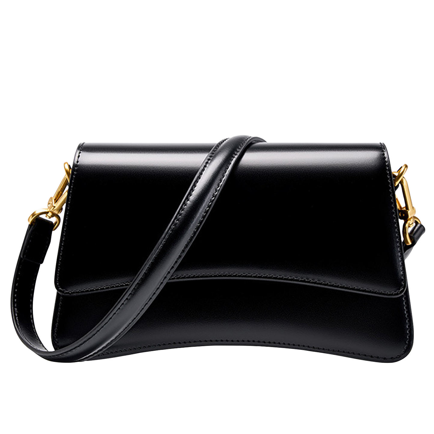 Xpurse Women's Shoulder Bag, Cowhide Crossbody Bag, Vintage Leather Crossbody Bag, Armpit Bag, Adjustable Shoulder Strap Bag