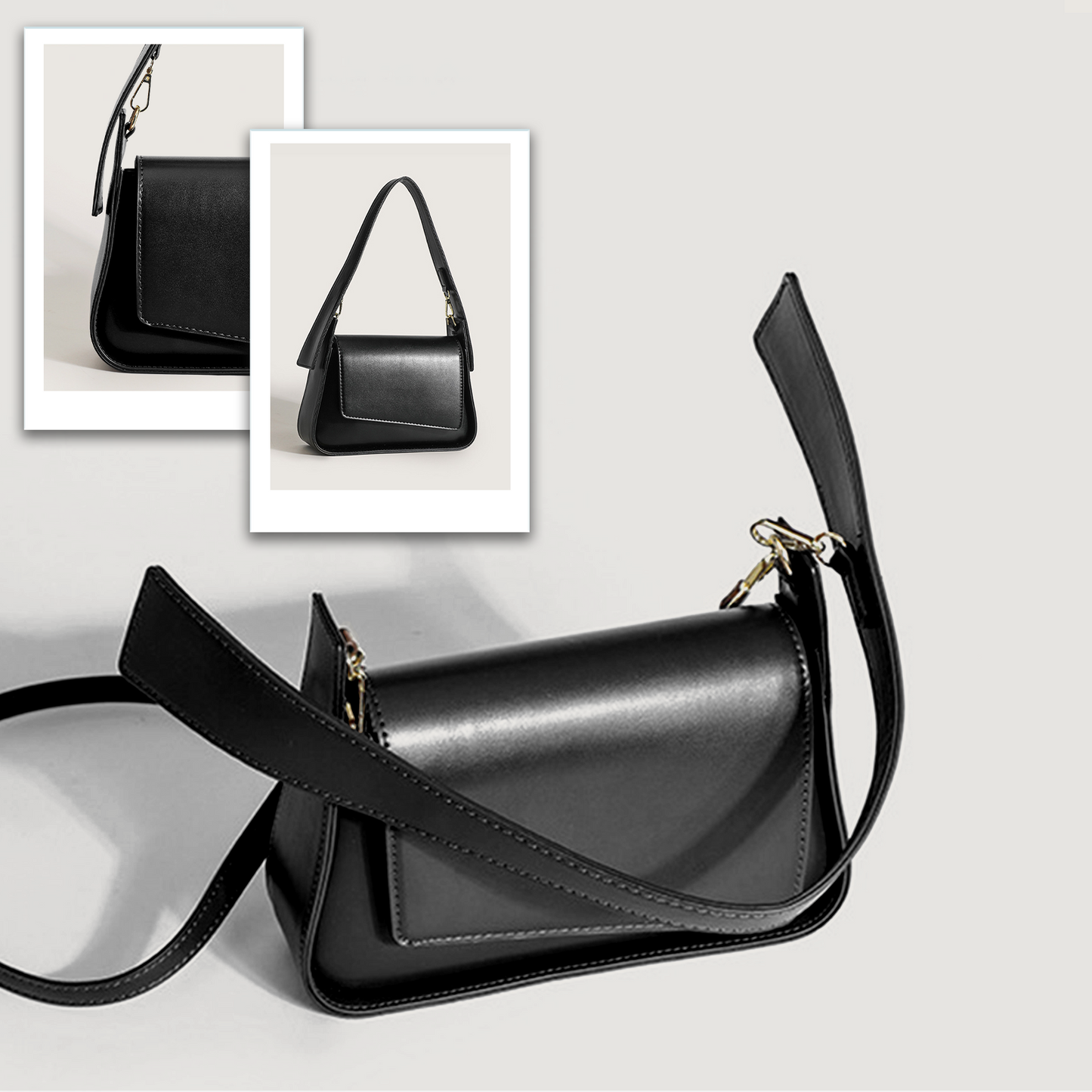 Xpurse Women's Shoulder Bag, Underarm Bag, Vintage PU Crossbody Bag, Adjustable Bag with Lock-Closure Opening