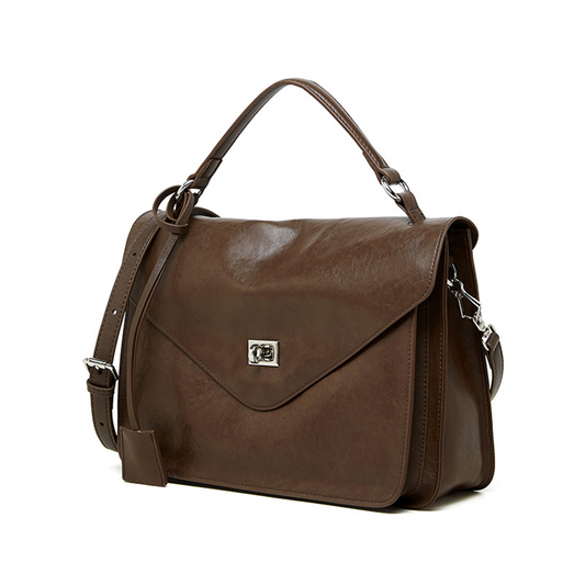 Xpurse Women's Cowhide Casual Vintage Messenger Bag