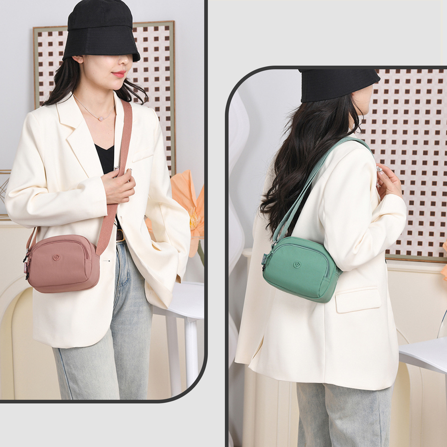 Xpurse Nylon Simple Casual Crossbody Shoulder Bag