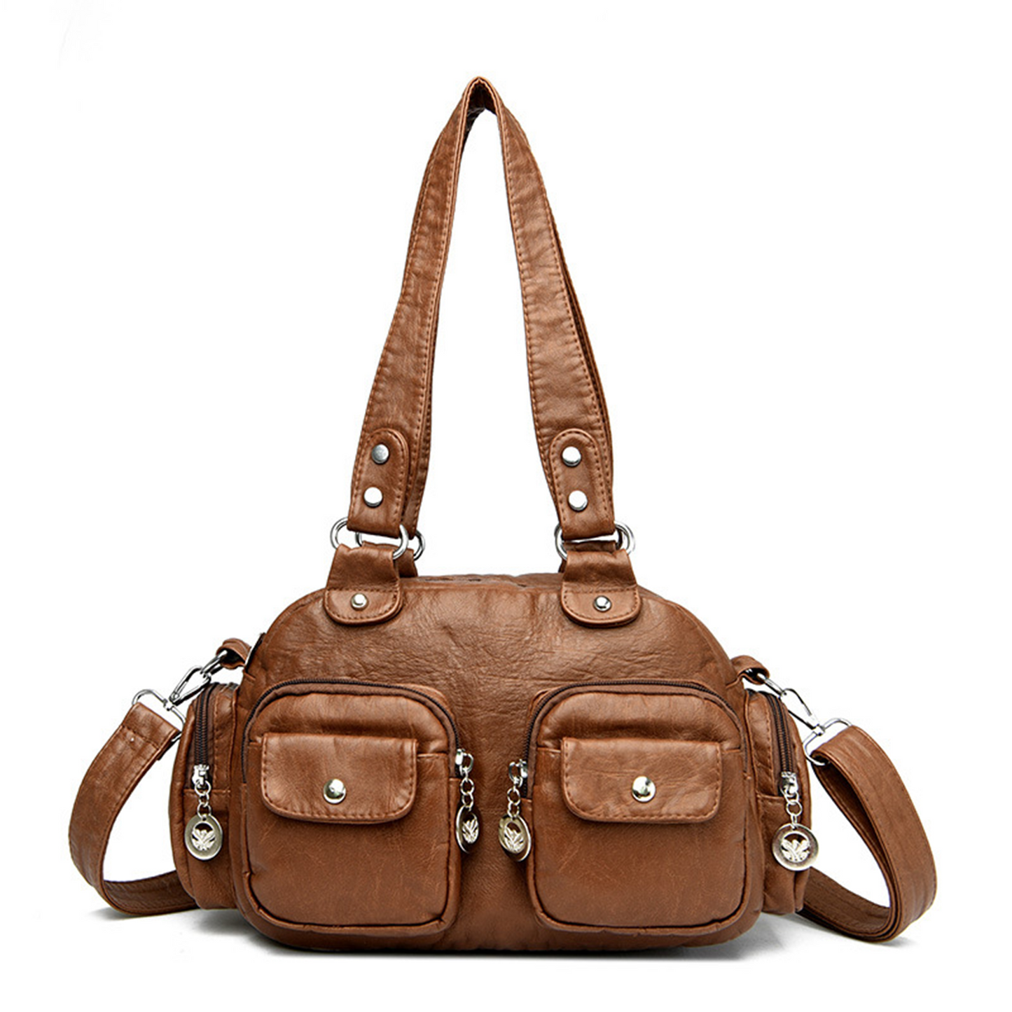 Xpurse Women's Casual Shoulder Bag, Multi-Pocket Shopping Crossbody Bag