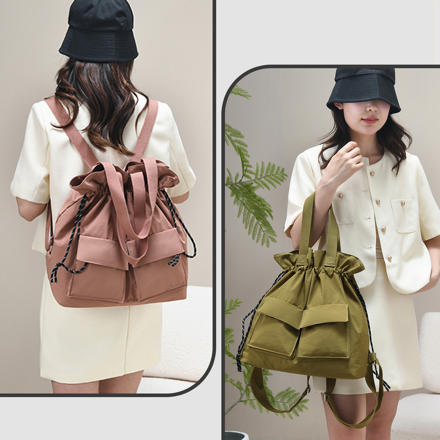 Xpurse Drawstring Simple Casual Backpack