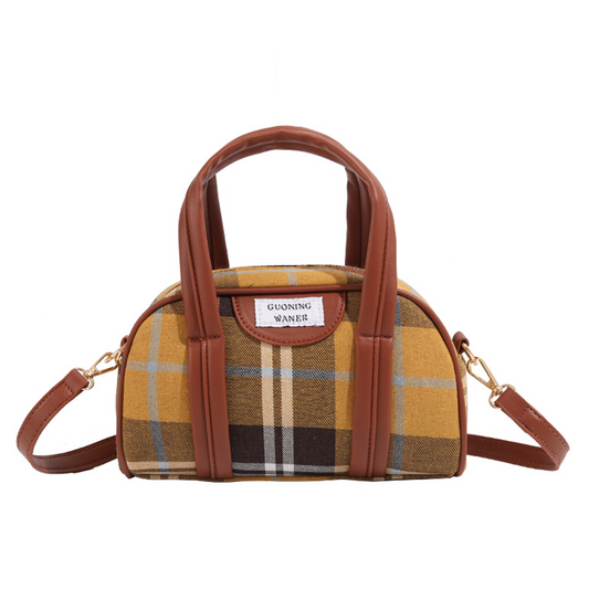 Xpurse Fairy-Tale Style Cute Plaid Handbag Crossbody Bag