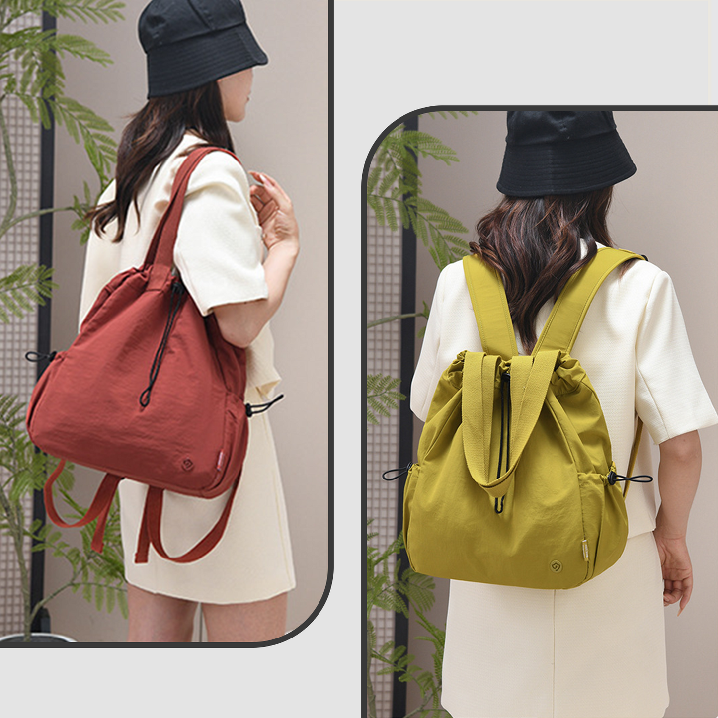 Xpurse Drawstring Nylon Casual Backpack