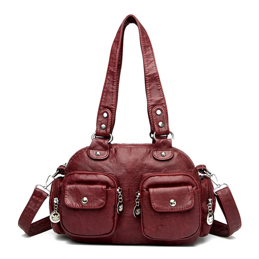 Xpurse Women's Casual Shoulder Bag, Multi-Pocket Shopping Crossbody Bag