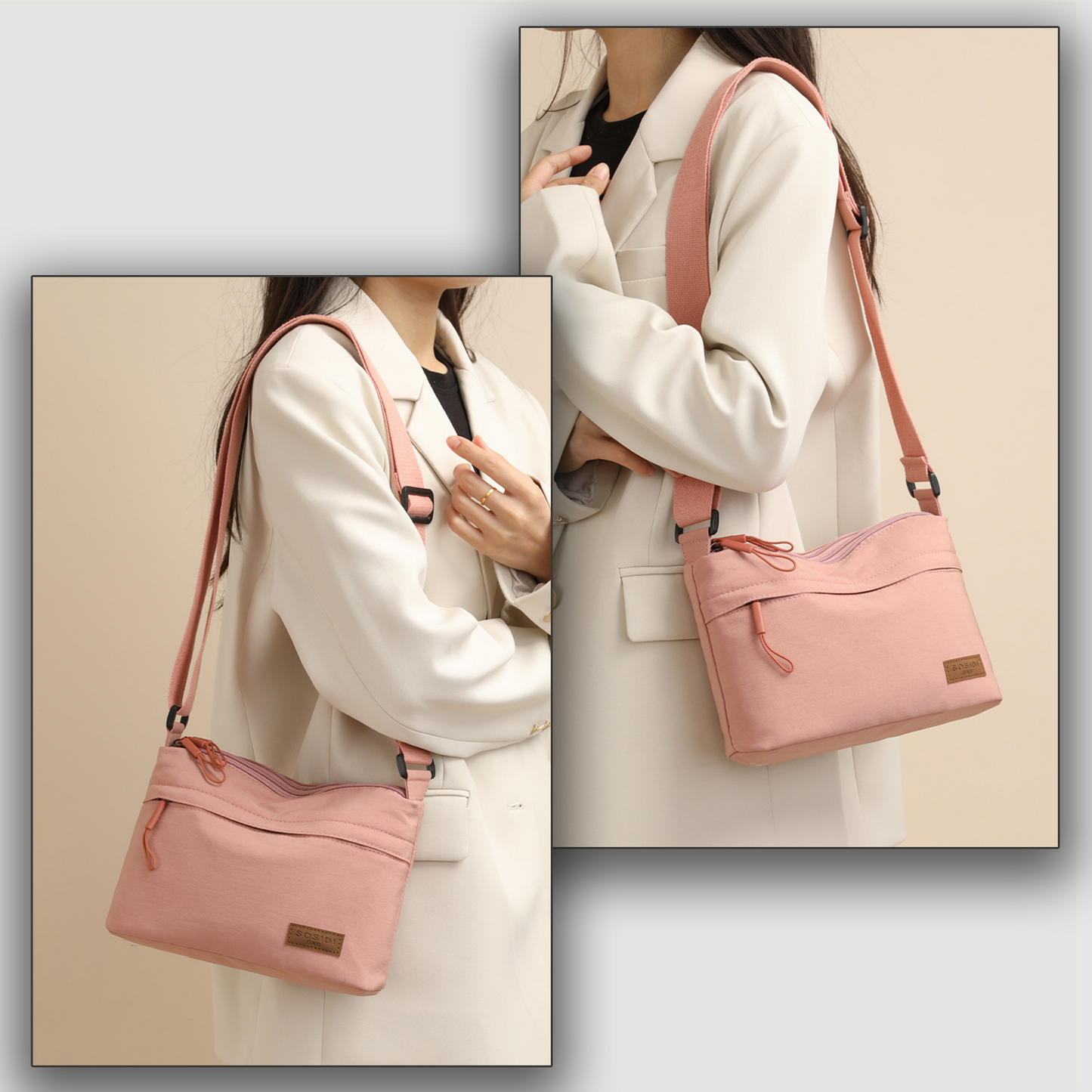 Xpurse Women's Square Casual Commuter Crossbody Bag
