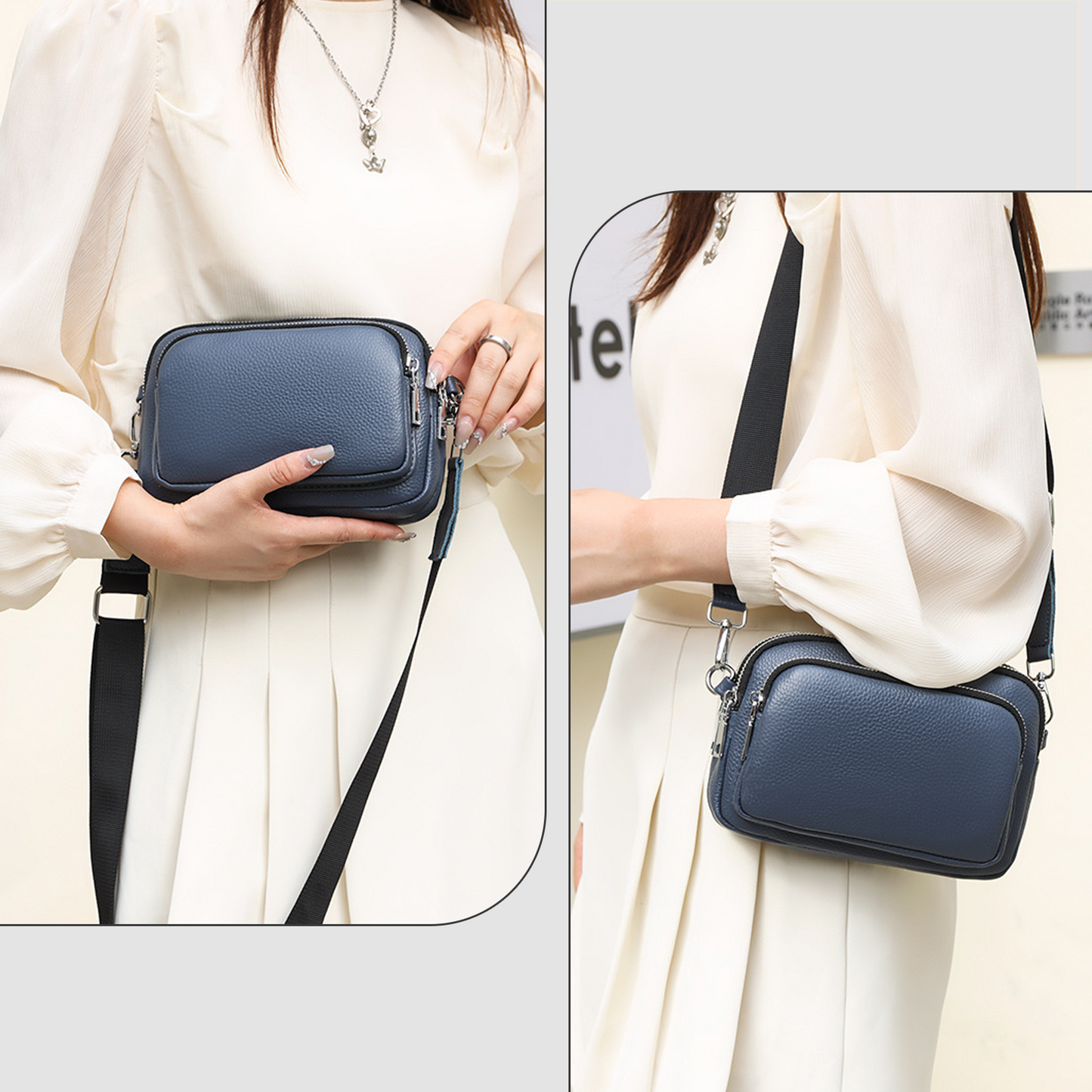 Xpurse Leather High-Capacity Commuter Shoulder Bag
