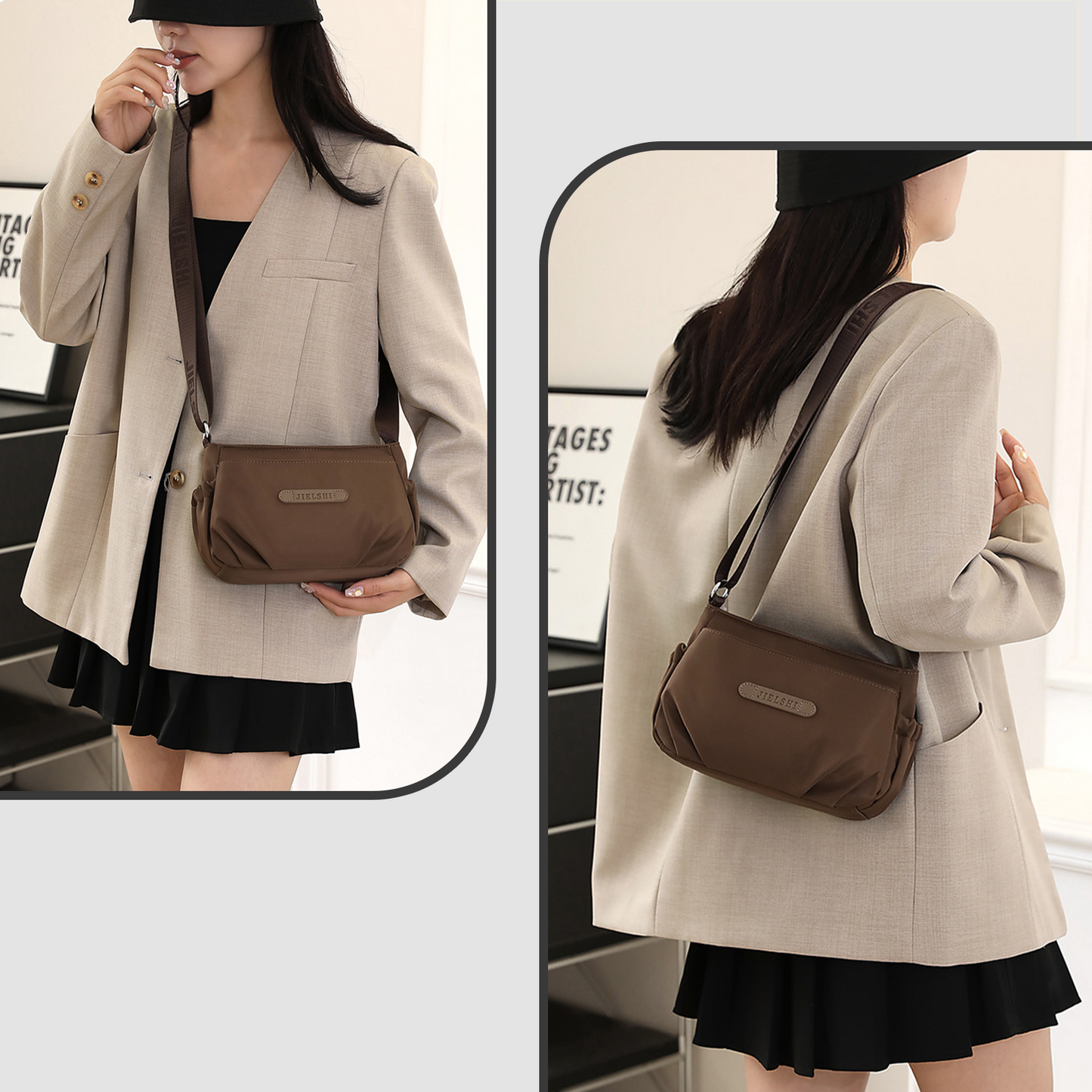 Xpurse Urban Simple Casual Shoulder Crossbody Bag