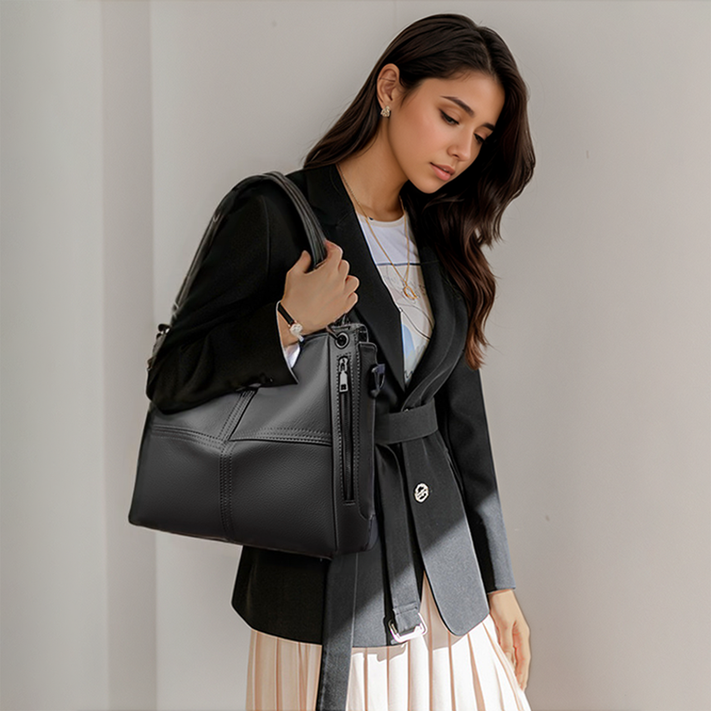 Xpurse Vintage Casual Shoulder Bag, Stylish Crossbody Bag