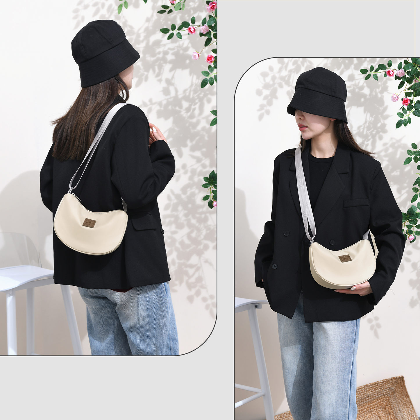Xpurse Casual Crescent Bag Shoulder Bag, Commuter Crossbody Bag