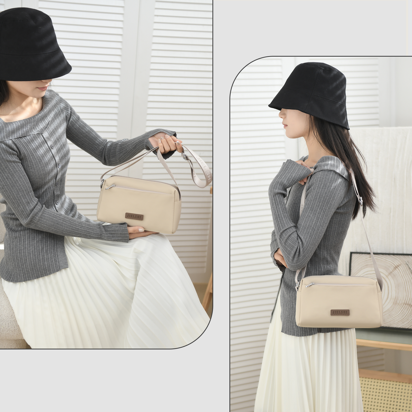 Xpurse Multi-Pocket Casual One-Shoulder Crossbody Bag