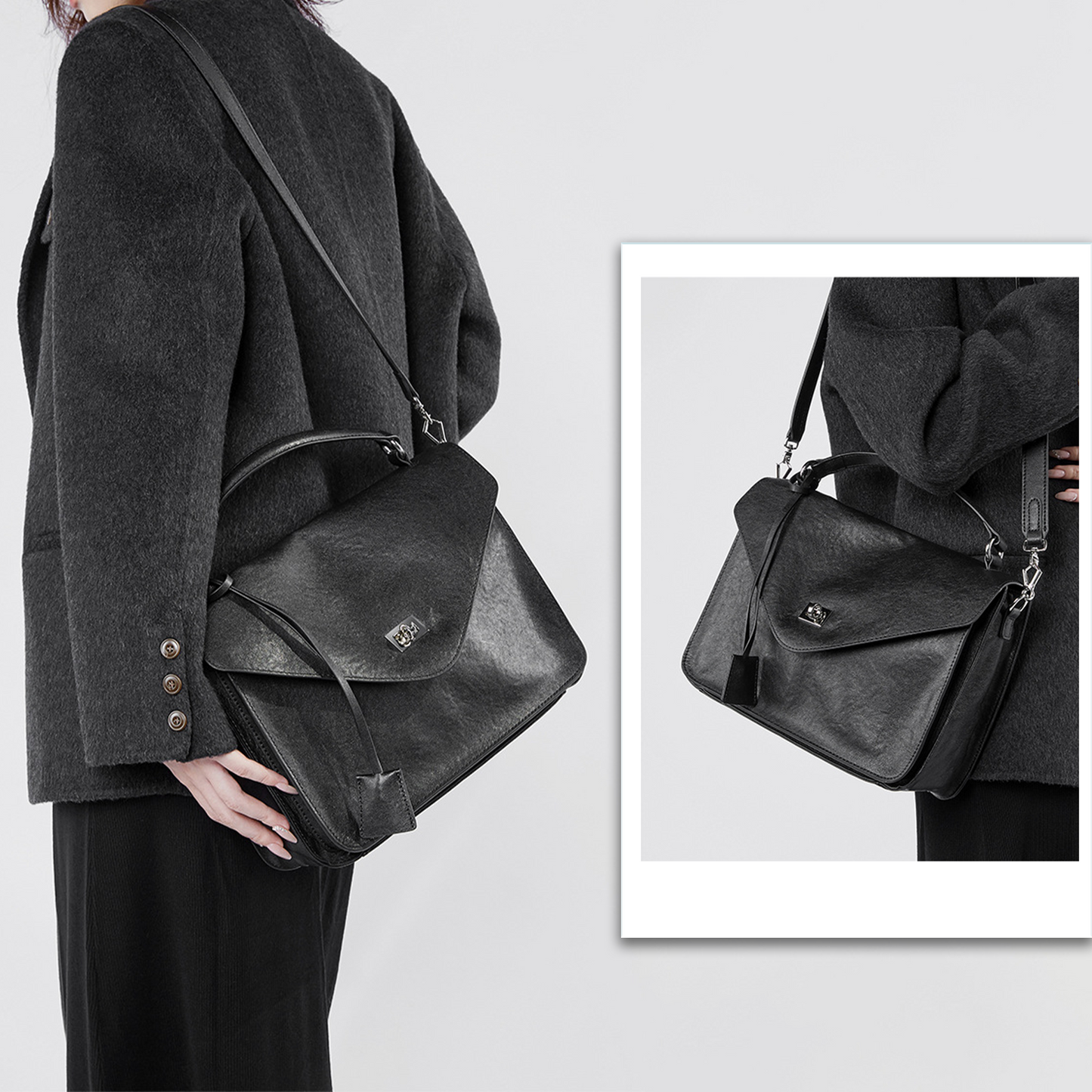 Xpurse Women's Cowhide Casual Vintage Messenger Bag