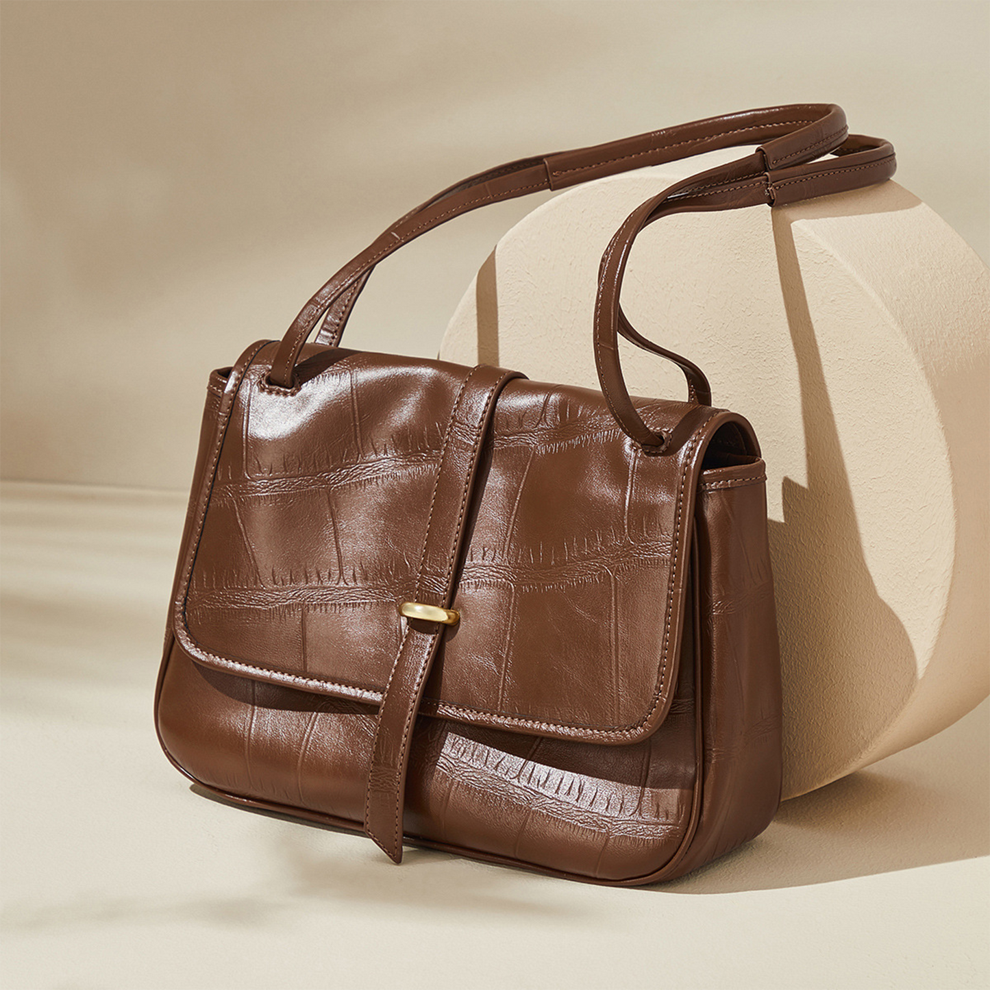 Xpurse Women's Cowhide Vintage Shoulder Bag