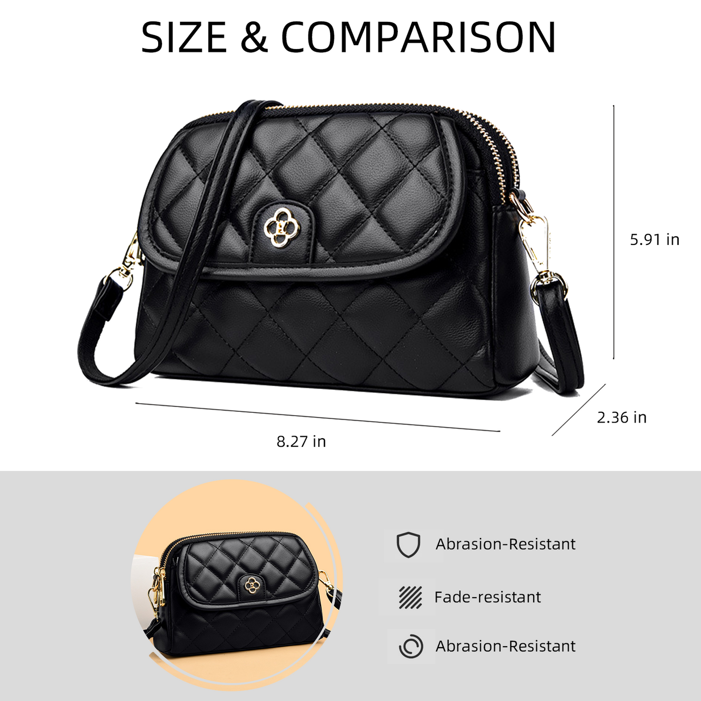 Xpurse Vintage Square Commuter Shoulder Bag