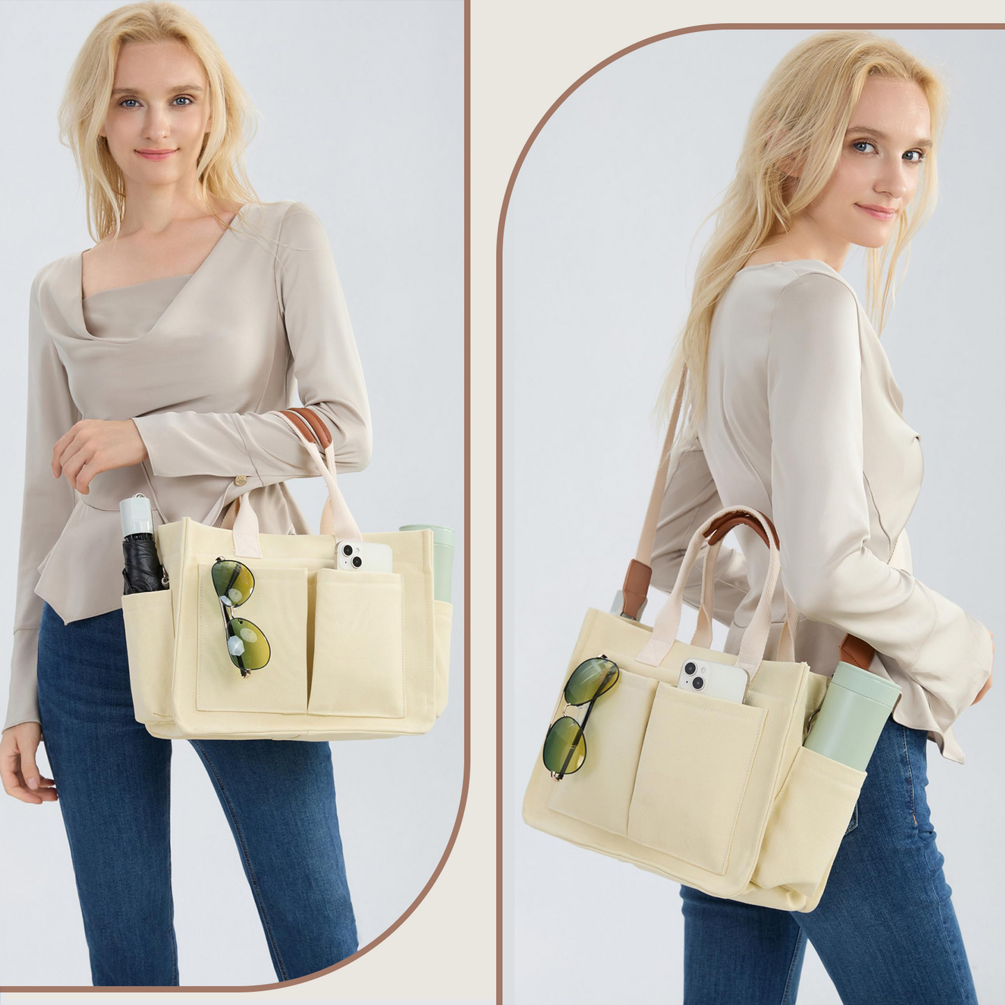 Xpurse Women's Everyday Multifunctional Canvas Bag