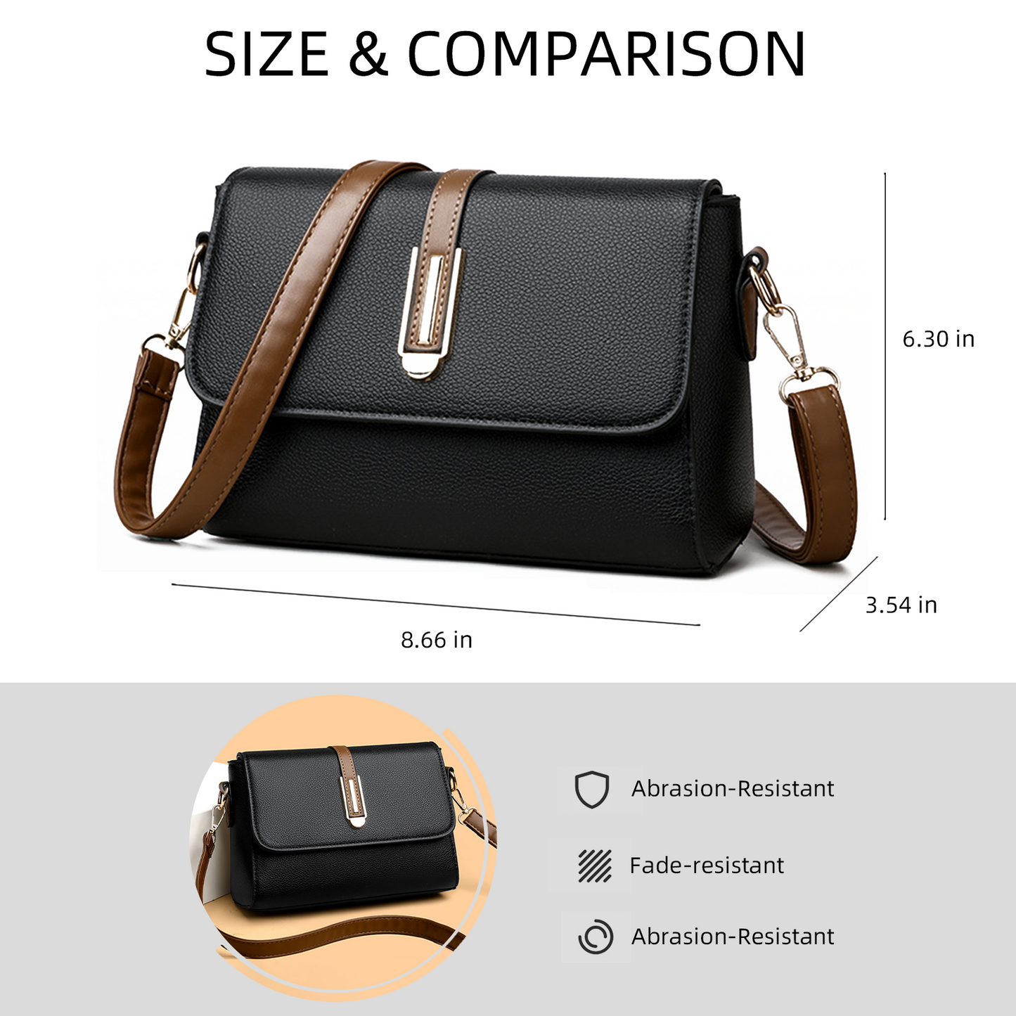 Xpurse Vintage Casual Shoulder Crossbody Bag