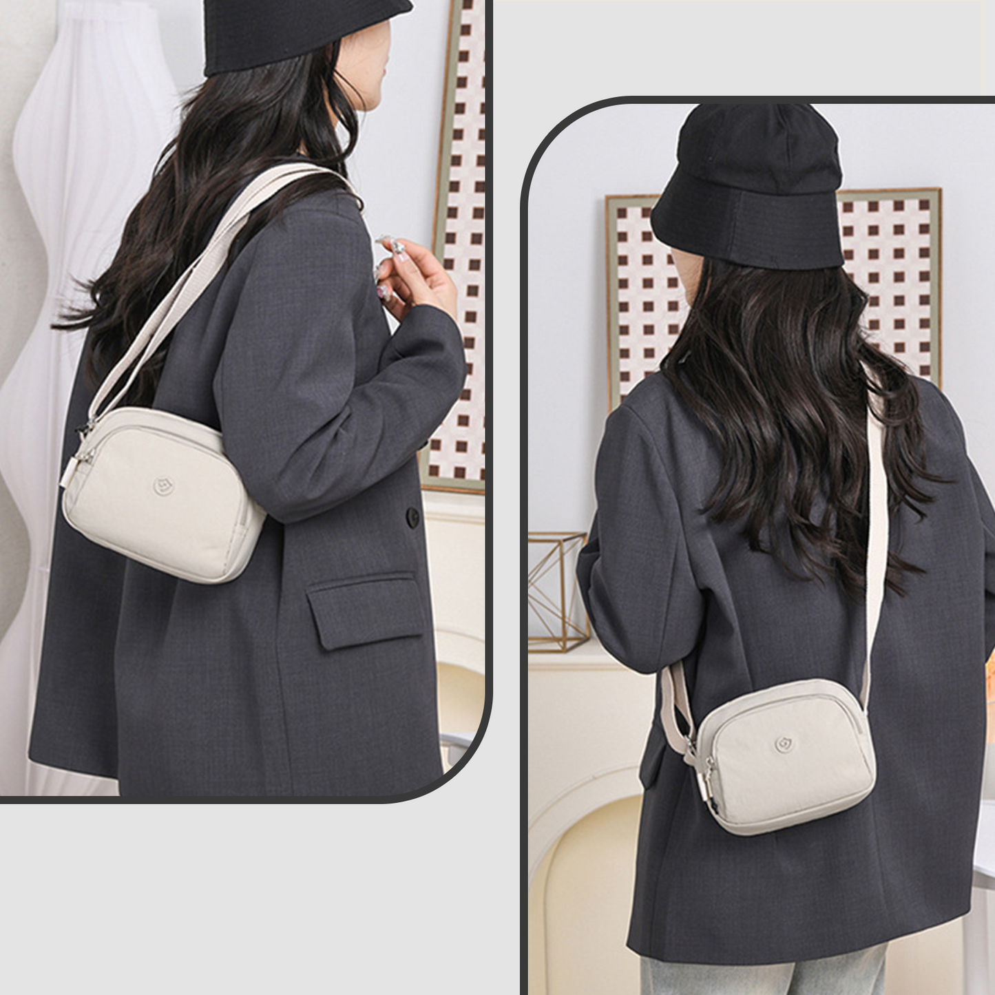 Xpurse Nylon Simple Casual Crossbody Shoulder Bag