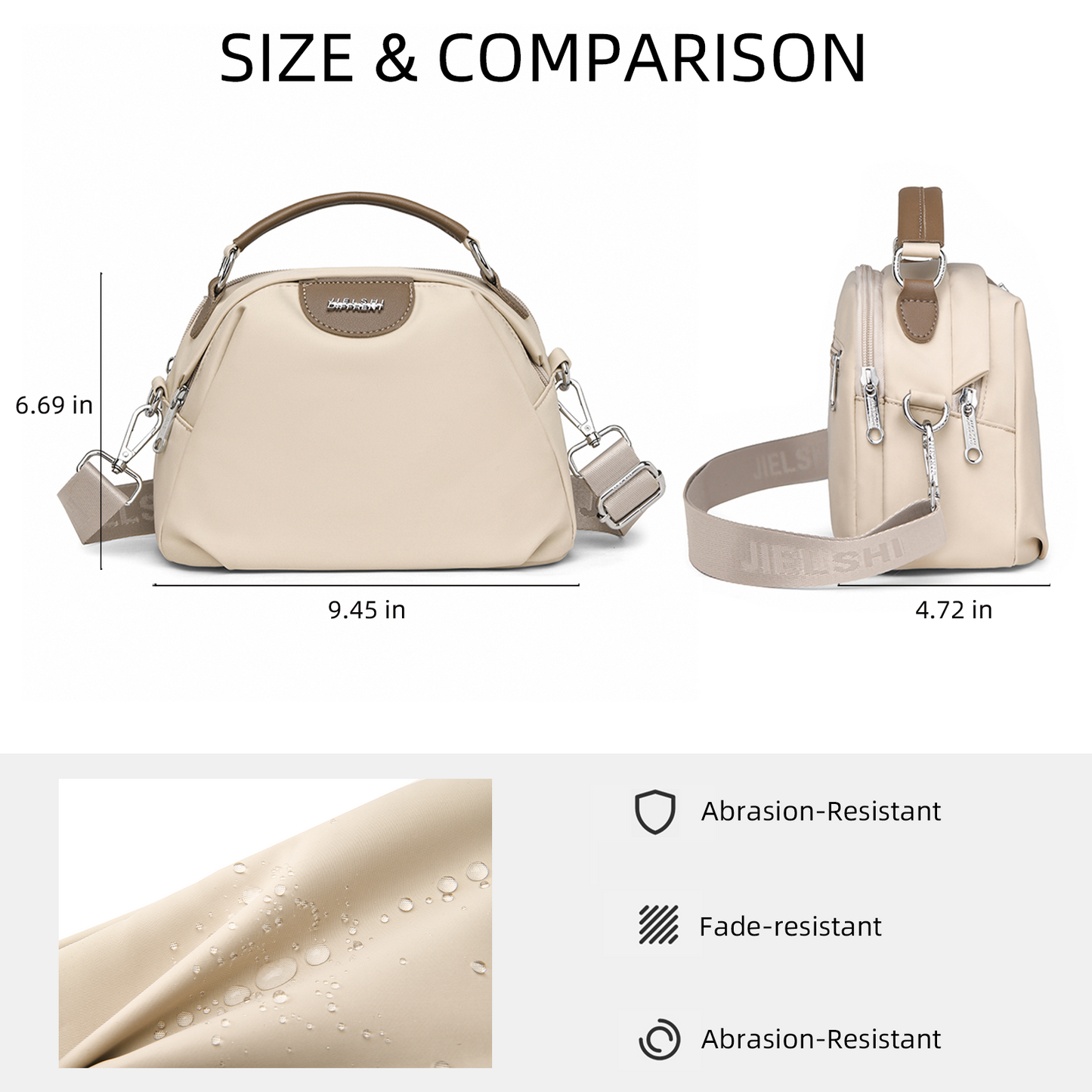 Xpurse Women's Simple Casual Nylon Crossbody Bag