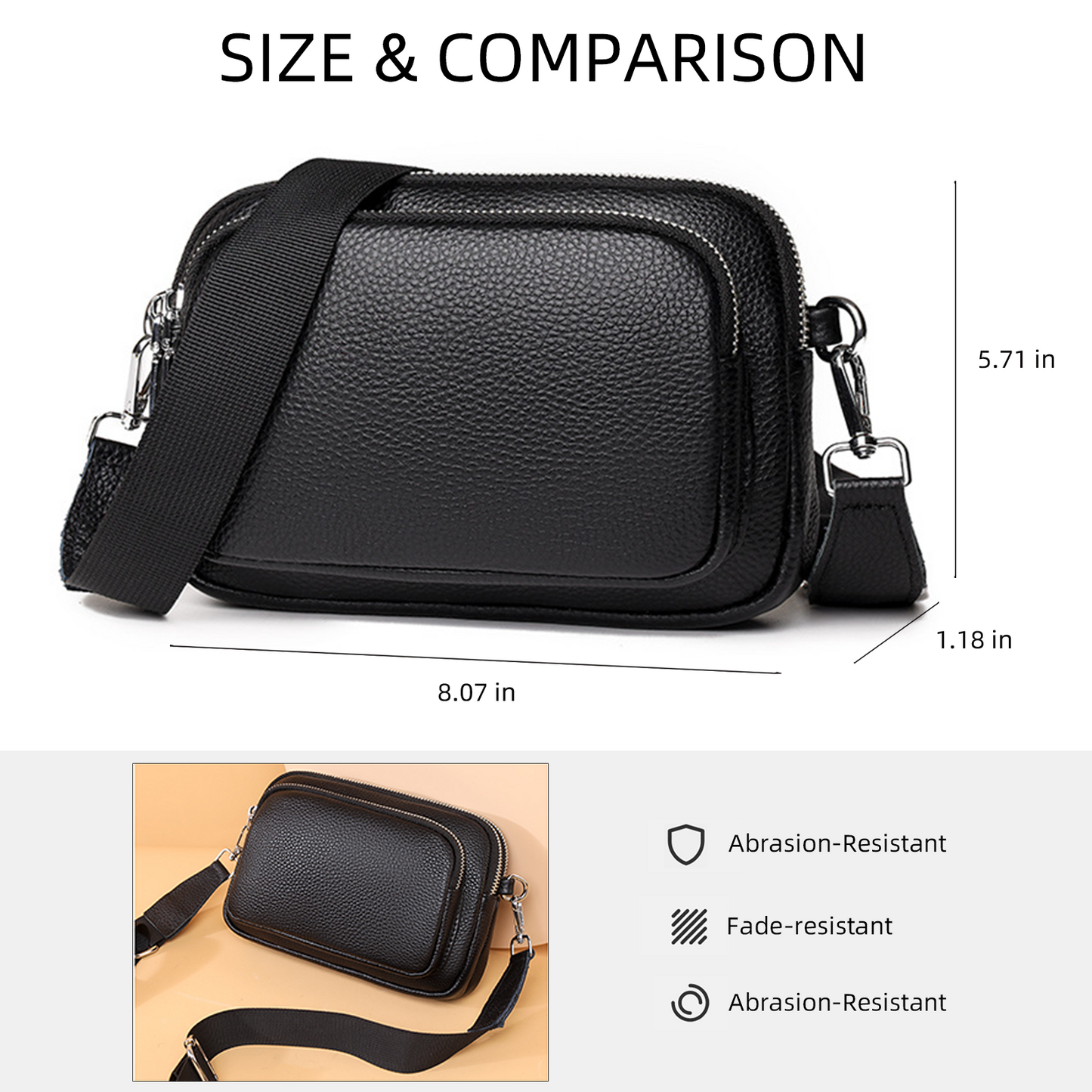 Xpurse Leather High-Capacity Commuter Shoulder Bag