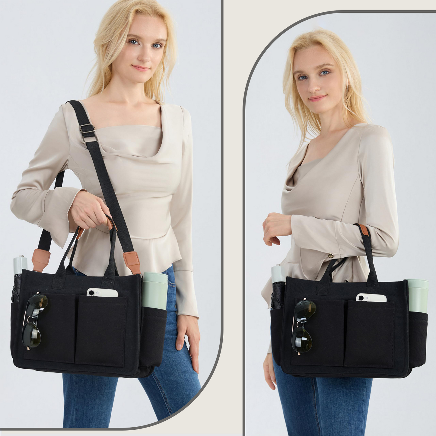 Xpurse Women's Everyday Multifunctional Canvas Bag