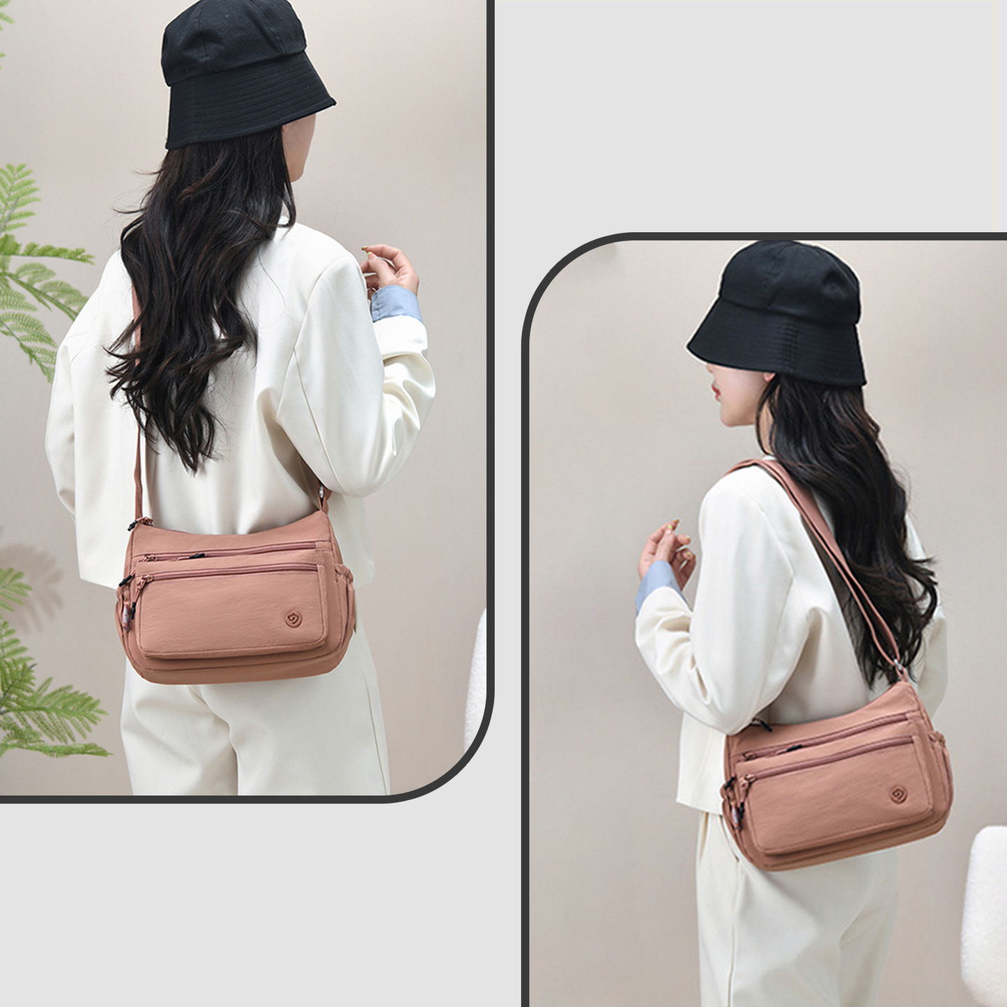 Xpurse Simple Casual Crossbody Multi-Functional Dumpling Bag