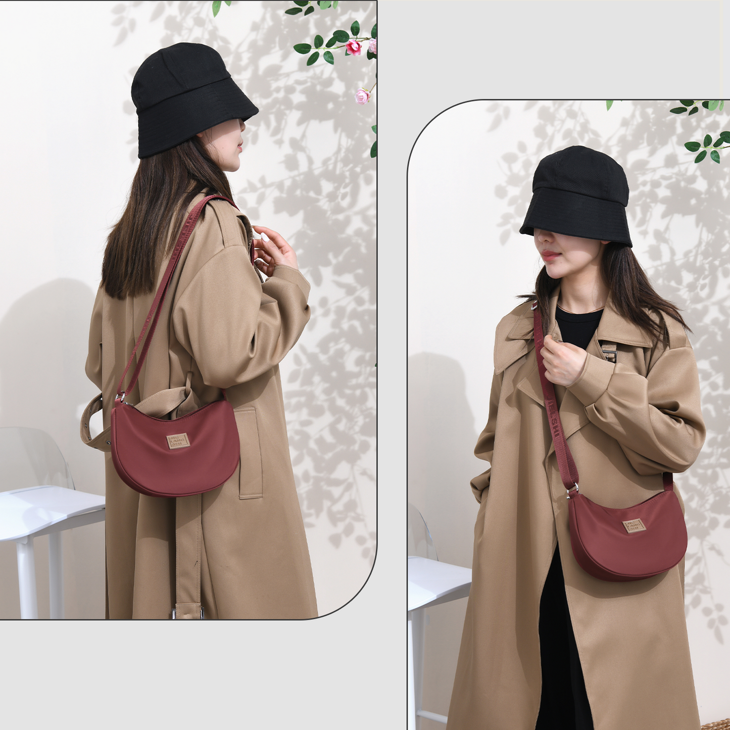 Xpurse Casual Crescent Bag Shoulder Bag, Commuter Crossbody Bag