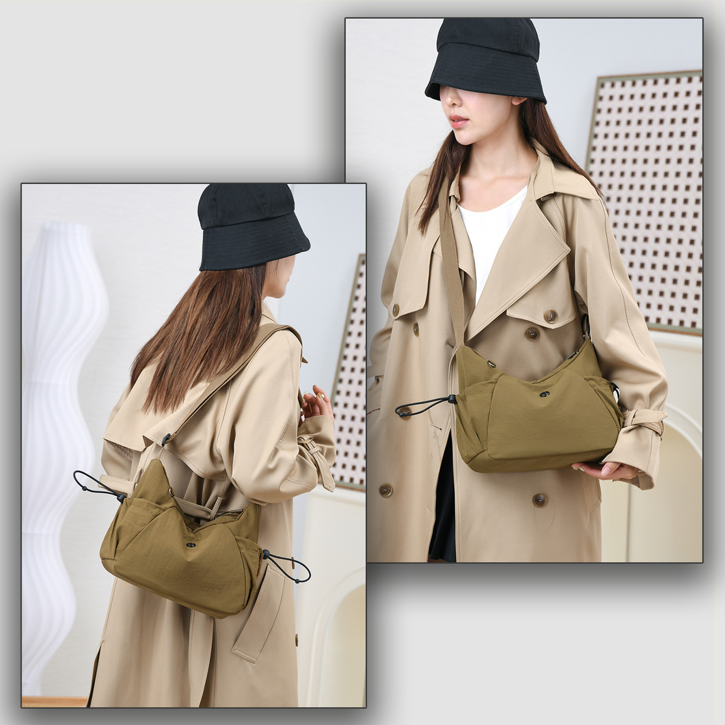 Xpurse Sporty Casual Multifunctional Crossbody Bag