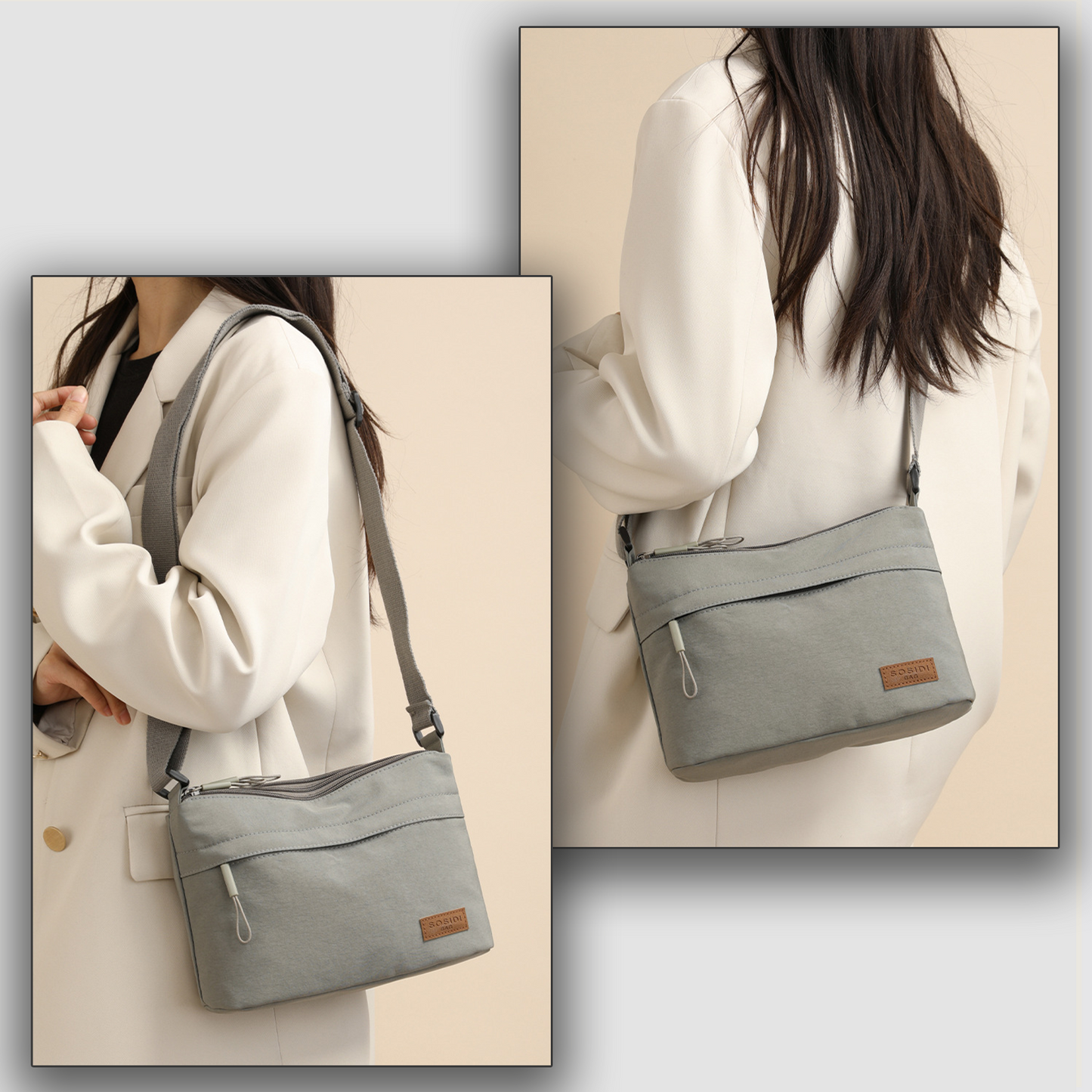 Xpurse Women's Square Casual Commuter Crossbody Bag